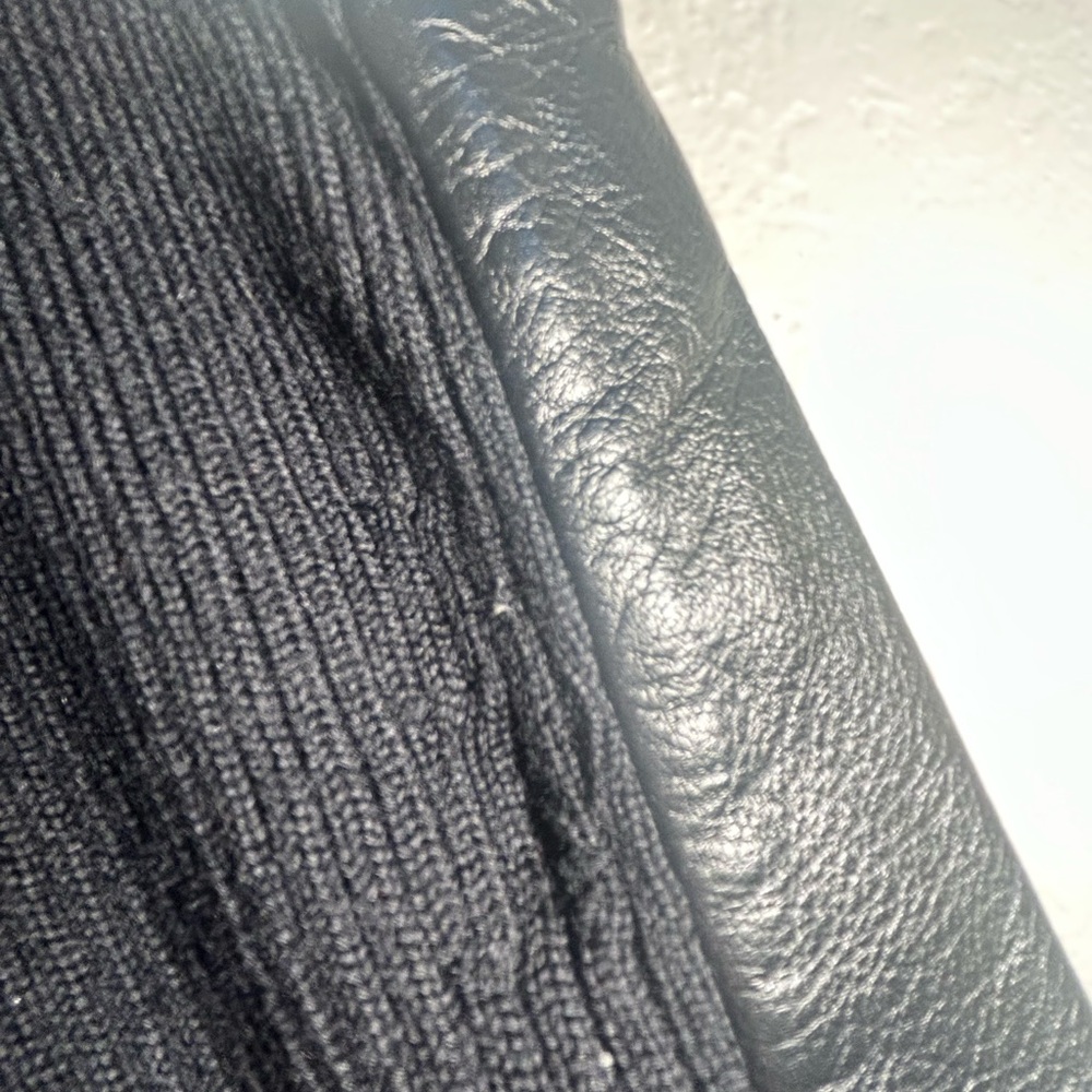 Telluride Clothing Co. Genuine Leather Black Sweater Vest Size Medium - Picture 7 of 7
